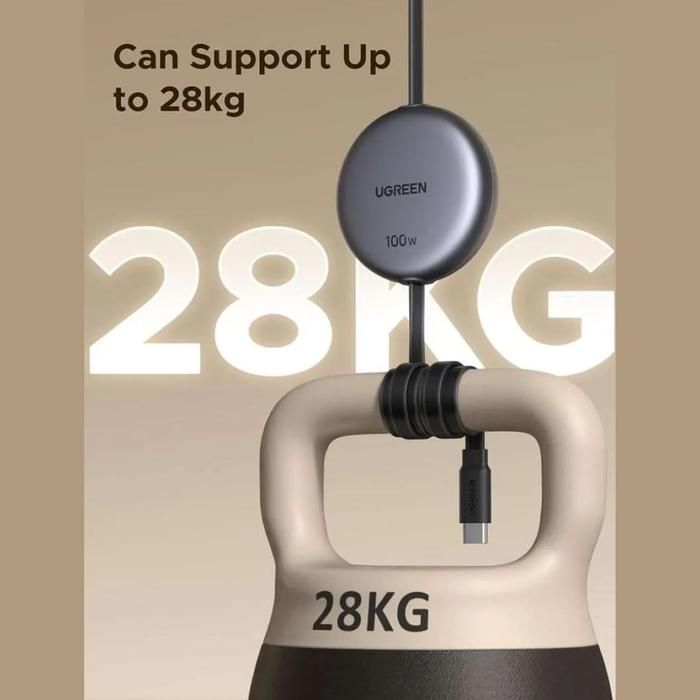 Kabel UGREEN, USB C (M) na USB C (M), s uvlačnim kabelom, 1m, crni-7