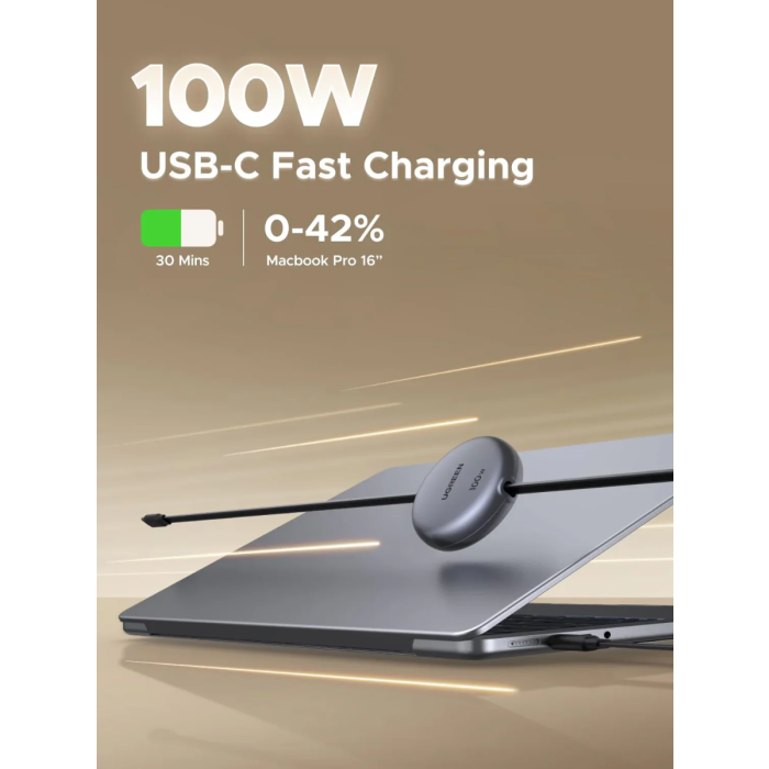 Kabel UGREEN, USB C (M) na USB C (M), s uvlačnim kabelom, 1m, crni-8