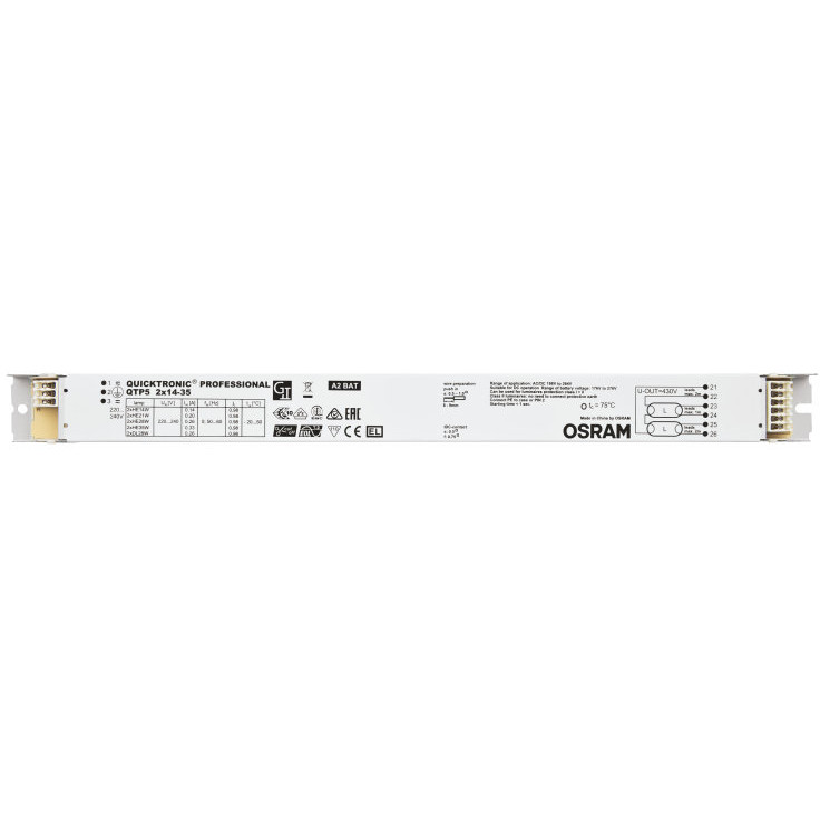 Uređaj za rasvjetu OSRAM Quicktronic QTP5 2x14-35/220-240 2nd Gen EVG-1
