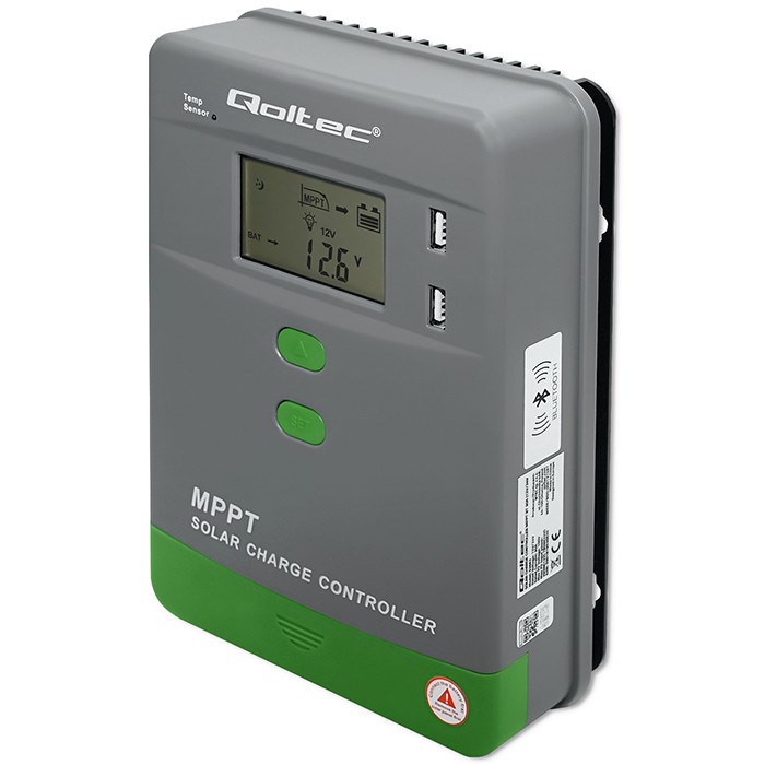 Solarni regulator punjenja QOLTEC MPPT 60A (12/24/36/48V, 150V, LCD, senzor temperature)