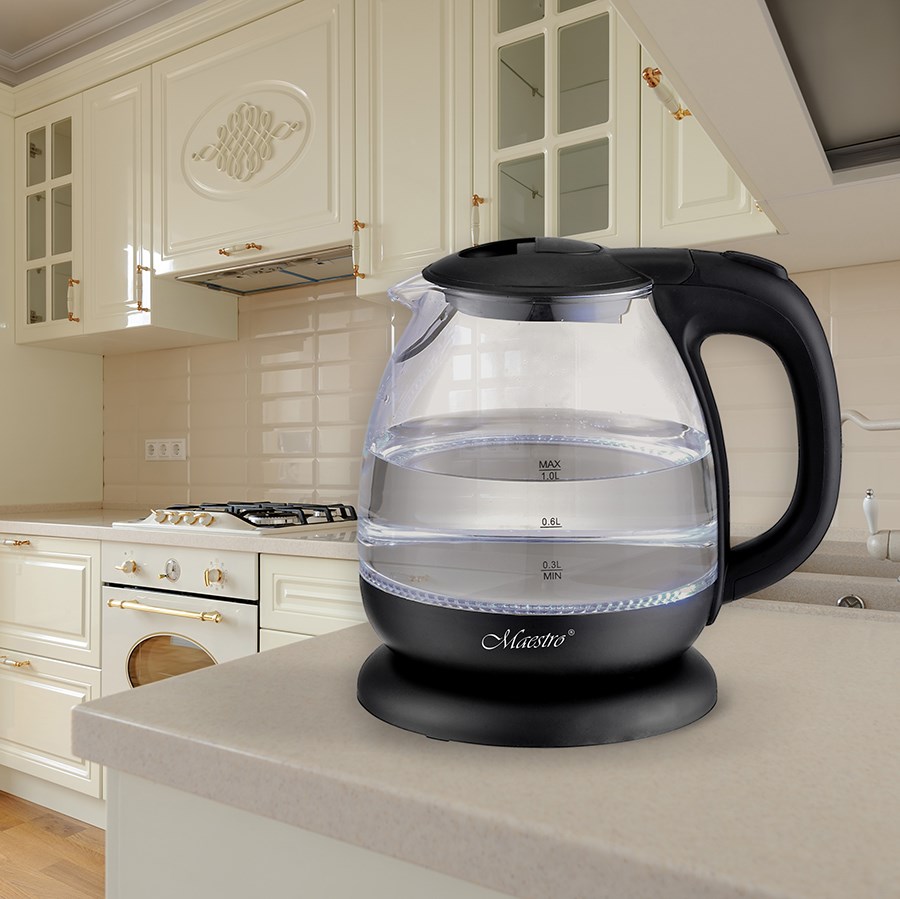 Kettle MAESTRO MR-055 električni 1 L 1100 W (MR-055-BLACK) crna boja-1