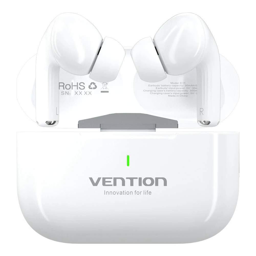 Slušalice VENTION ECHO LITE E11 Bluetooth 5.4 HiFi TWS bijele-2