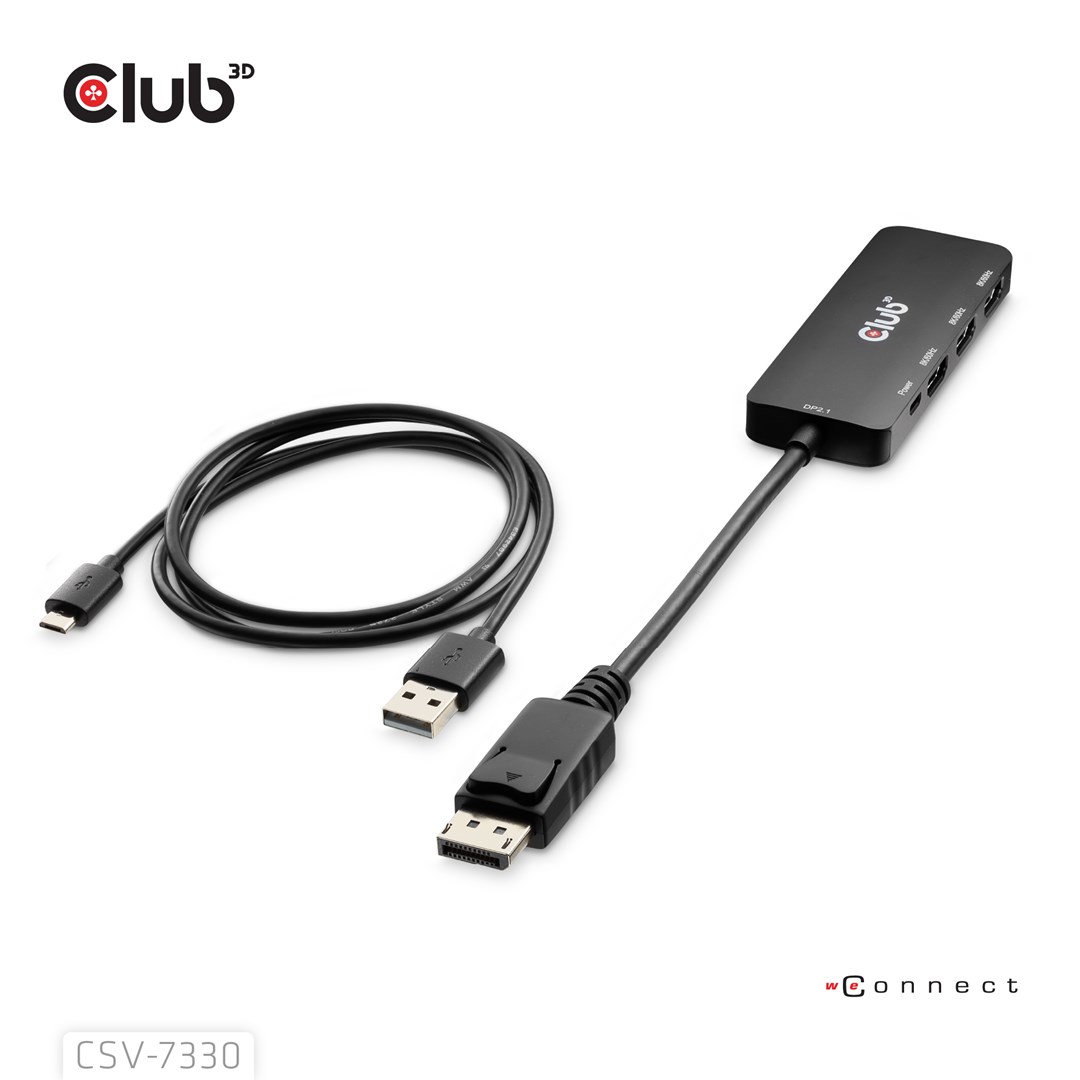 Hub CLUB 3D DisplayPort to Triple HDMI (8K60Hz)-4