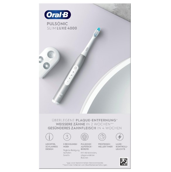 Zvučna električna četkica za zube ORAL-B Pulsonic Slim Luxe 4500 Platinum (3 načina rada, putni etui)-4