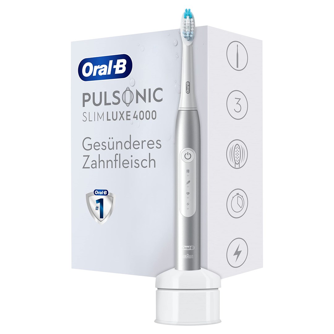 Zvučna električna četkica za zube ORAL-B Pulsonic Slim Luxe 4500 Platinum (3 načina rada, putni etui)-8