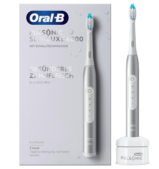 Zvučna električna četkica za zube ORAL-B Pulsonic Slim Luxe 4500 Platinum (3 načina rada, putni etui)-1