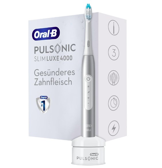 Zvučna električna četkica za zube ORAL-B Pulsonic Slim Luxe 4500 Platinum (3 načina rada, putni etui)-2