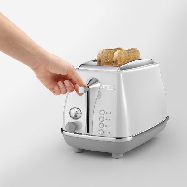 Toster DELONGHI Icona Capitals CTOC2103.W (2 utora, 900W, bijeli)-2