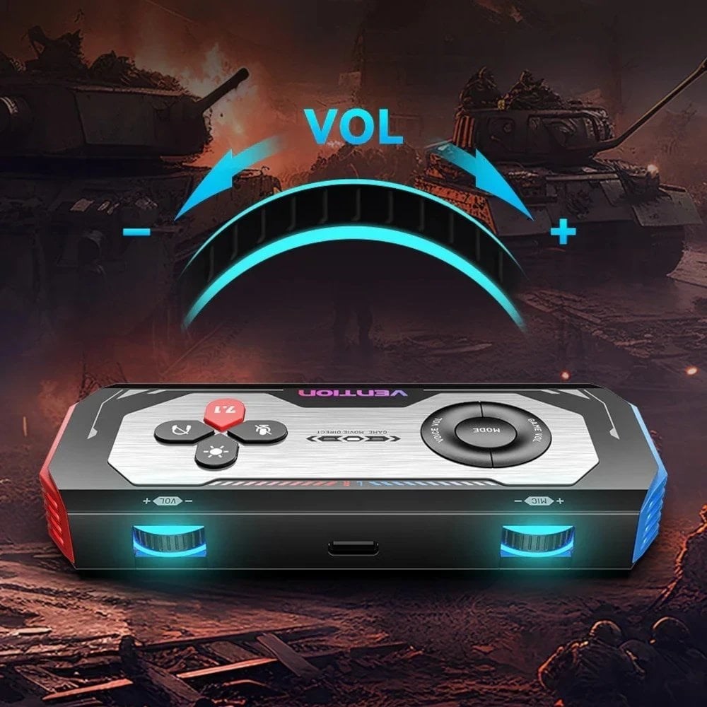 Vanjska USB zvučna kartica VENTION CVAB0 Gaming Audio Amplifier USB-C na 3x 3,5 mm-2