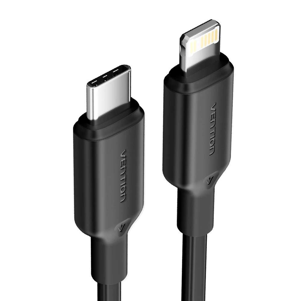 Kabel VENTION USB-C to Lightning 3A 480Mbps 1m crna boja-1