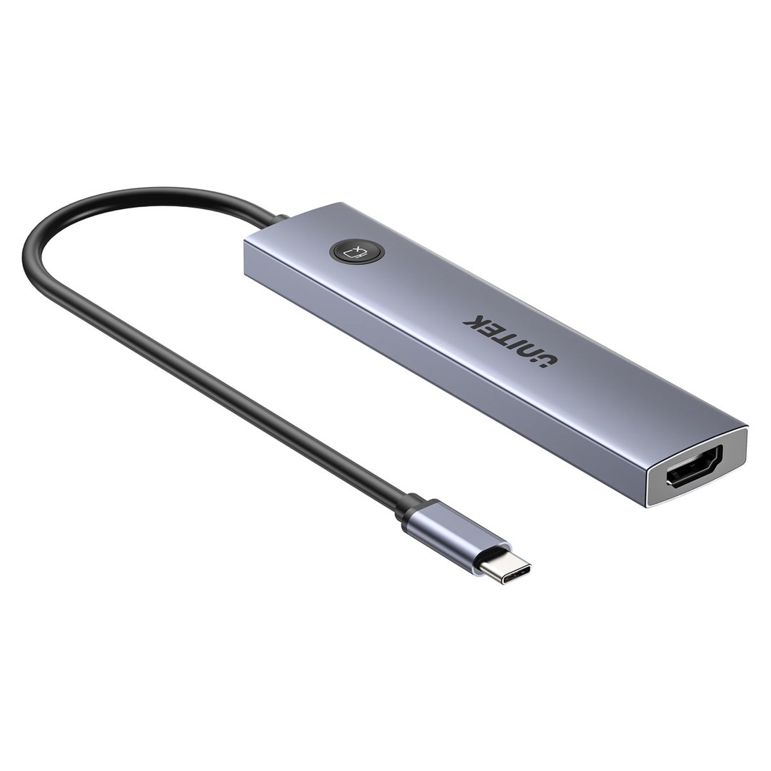 HUB UNITEK USB-C PD 100W HDMI 2.0 WITH ON/OFF-1