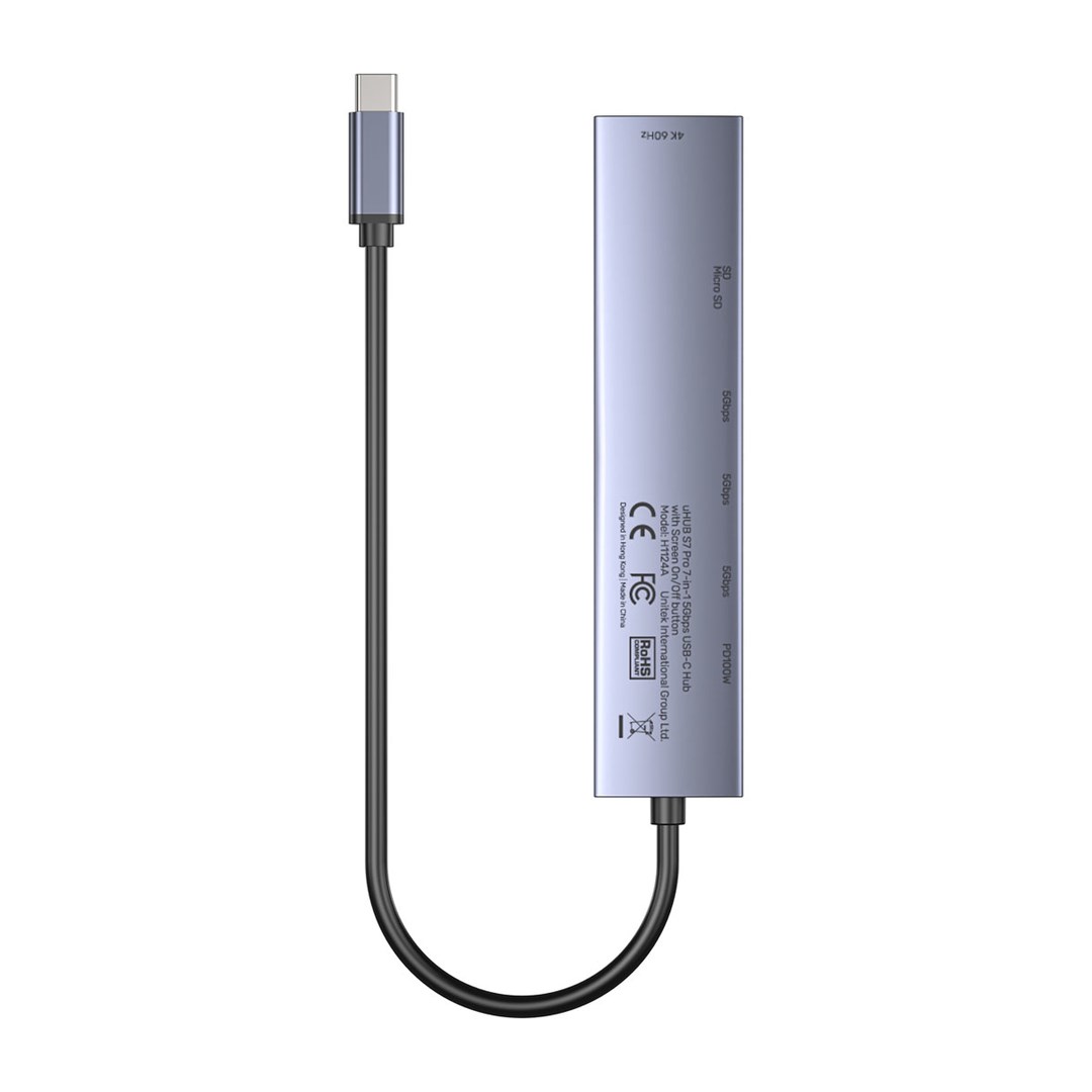 HUB UNITEK USB-C PD 100W HDMI 2.0 WITH ON/OFF-8