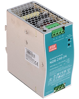 Industrijsko napajanje MEAN WELL NDR-240-24 (240W, 24V, 10A)