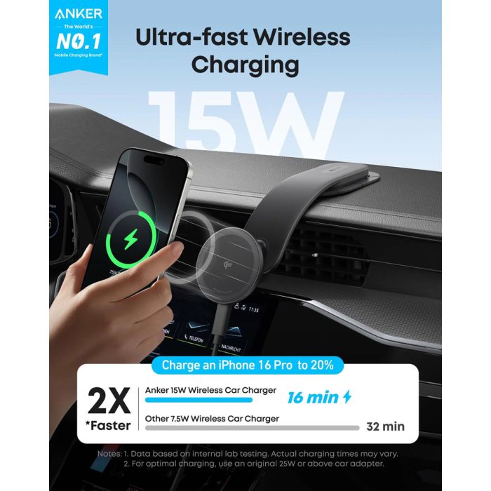 Bežični punjač ANKER Nano MagGo 15W s nosačem-1