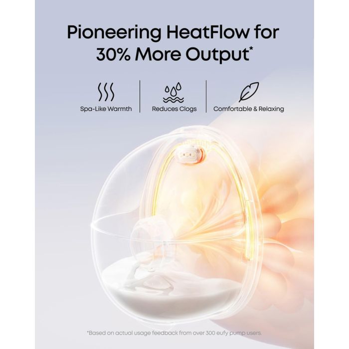 Prsna črpalka ANKER Eufy E20 (tehnologija HeatFlow, 4 prednastavljene ritmi, 300 mmHg sesanje, 46 dB)-1