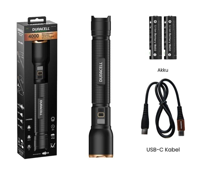 Lampa DURACELL DF4000R crna boja-5