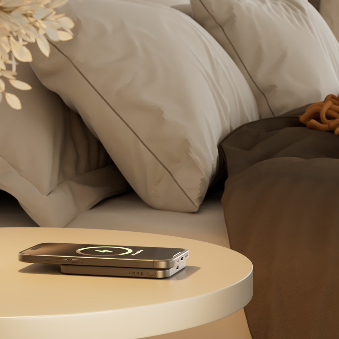 Prijenosna baterija ZENS Magnetic Powerbank 5000mAh Qi2 (15W, MagSafe, USB-C, stalak)-5