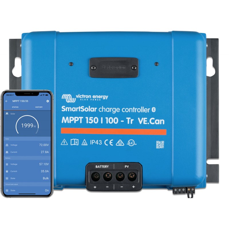 Solarni regulator punjenja VICTRON ENERGY SmartSolar MPPT 150/100-Tr VE.Can (150V, 100A, Bluetooth)