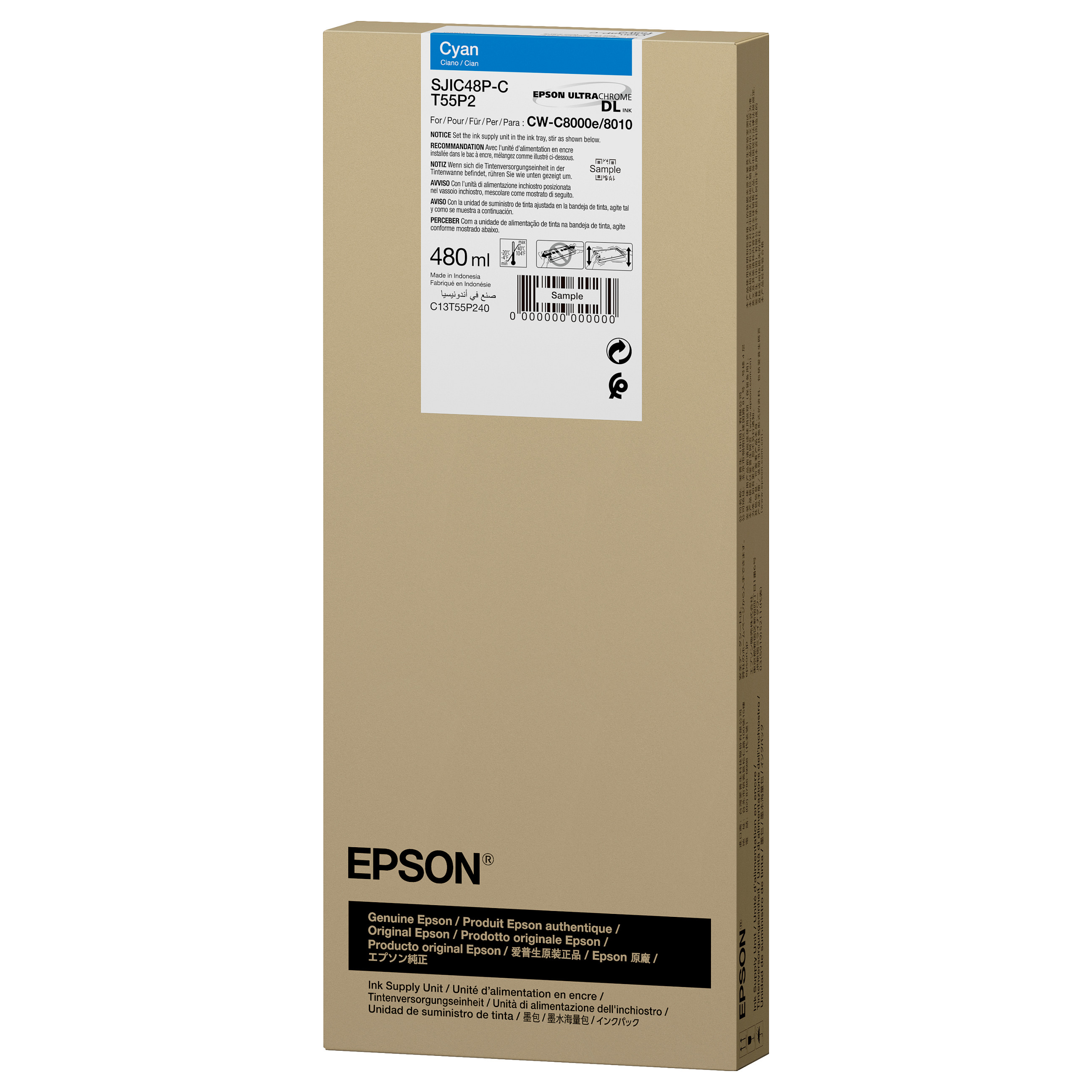 Tinta EPSON SJIC48P-C (C13S020642) Original Cyan (za ColorWorks C4000)-1