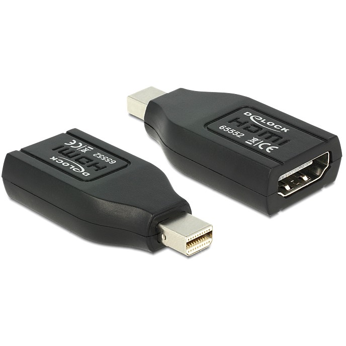 Adapter DELOCK mini DisplayPort 1.1 Stecker > HDMI Buchse crna boja