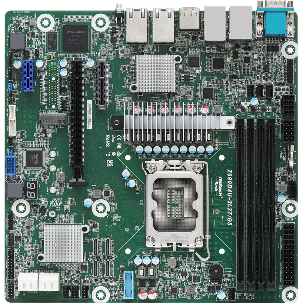 Mainboard ASROCK Z690D4U-2L2T/G5 micro-ATX Socket 1700 DDR5-only Single