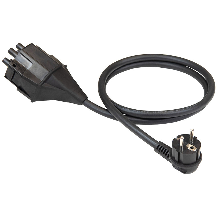 Adapter NRGKICK NRJkick Steckeraufsatz "Schutzkontakt" Typ E + F 13A (EU) (crna boja, 1,30 metar)