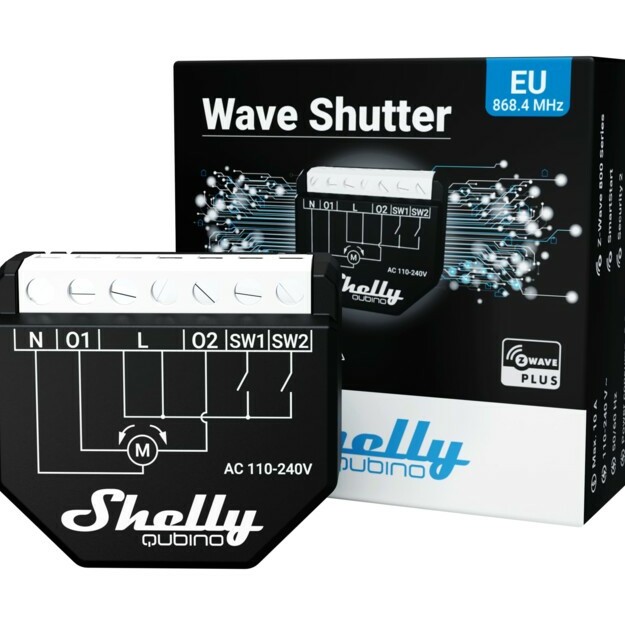 Uređaj za upravljanje roletnama SHELLY Relais "Wave Shutter" Dual Roller Shutter Z-Wave-3