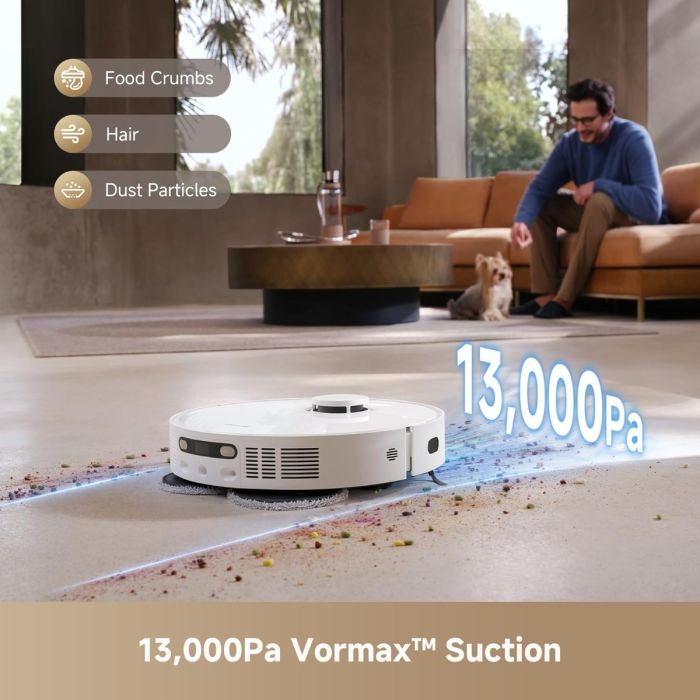Robotski usisavač DREAME D20 Ultra, 13000 Pa, PowerDock, bijela boja-7