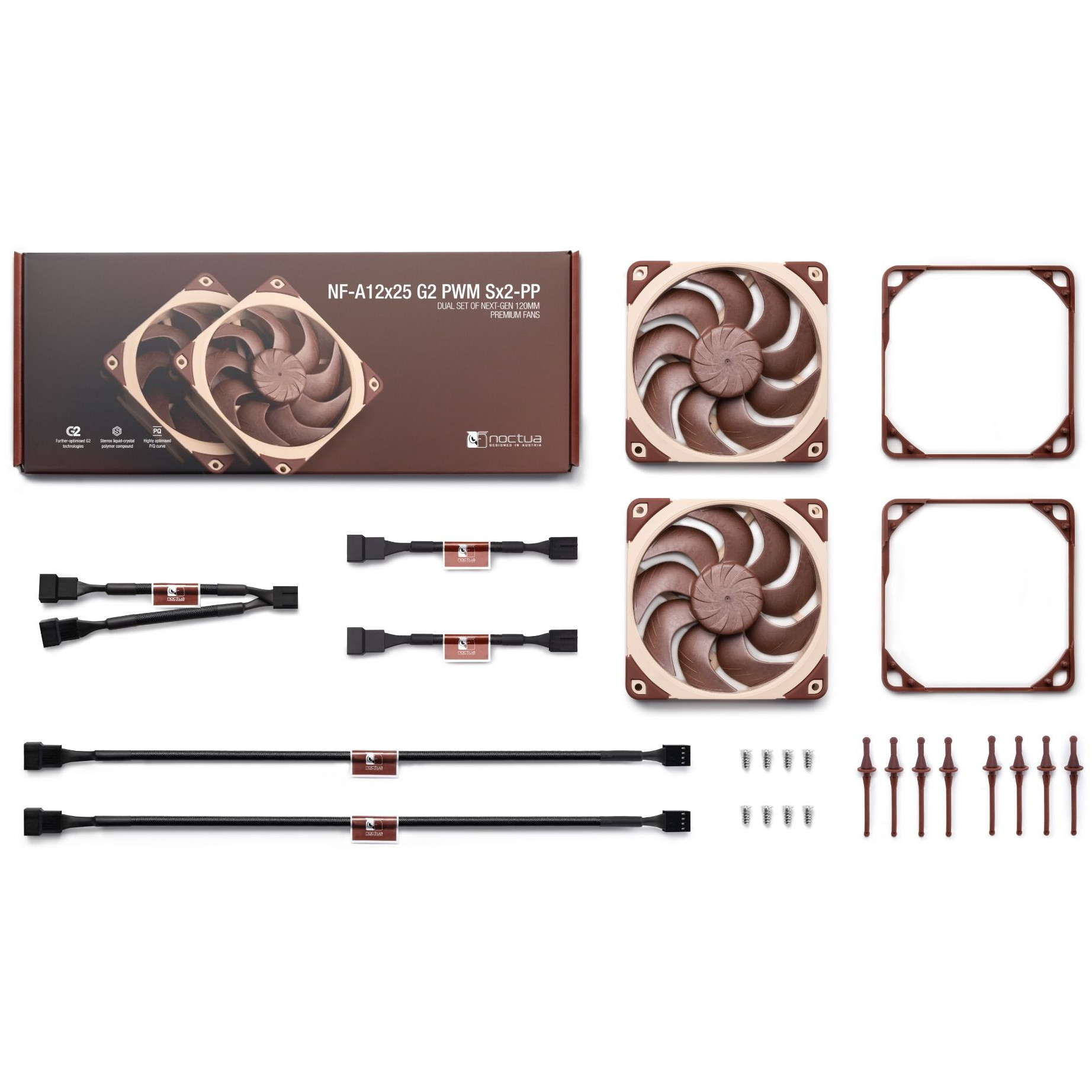 Ventilator NOCTUA NF-A12x25 G2 PWM Sx2-PP 120mm-2