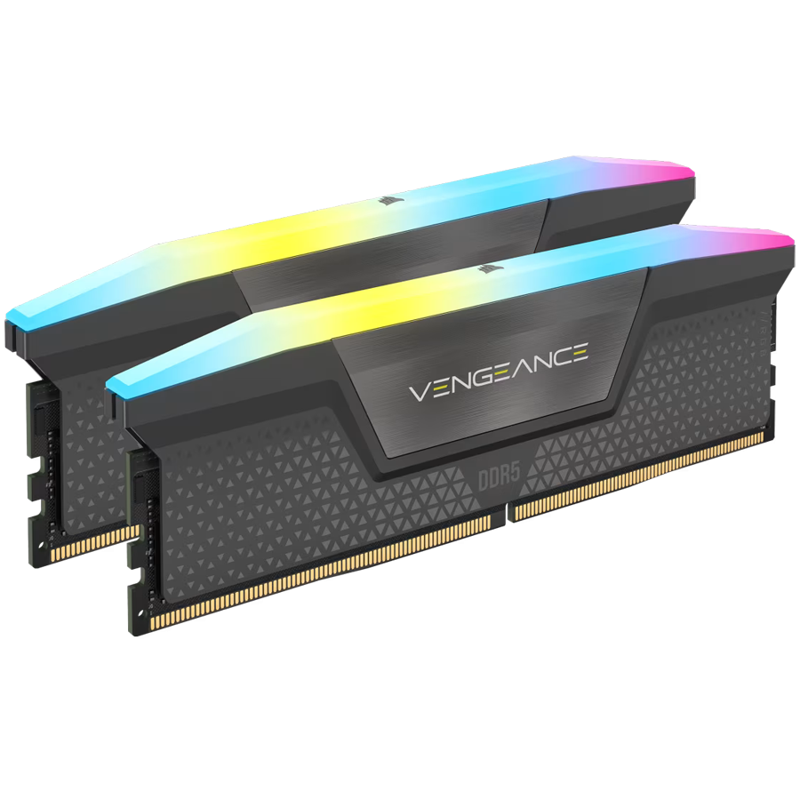RAM memorija CORSAIR VENGEANCE RGB DDR5 (64GB (2x32GB), 5600MHz, CL40, AMD EXPO, siva)