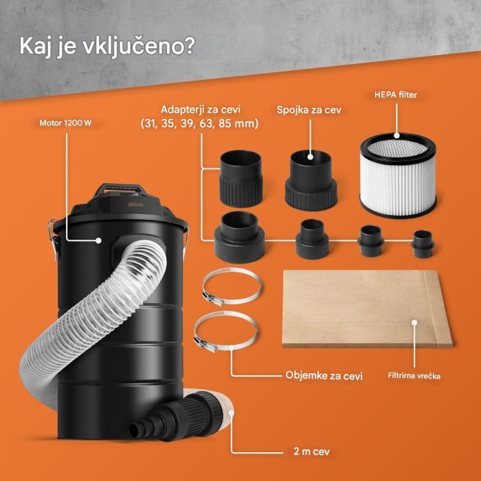 Sakupljač prašine VONHAUS (55L, 1200W)-7