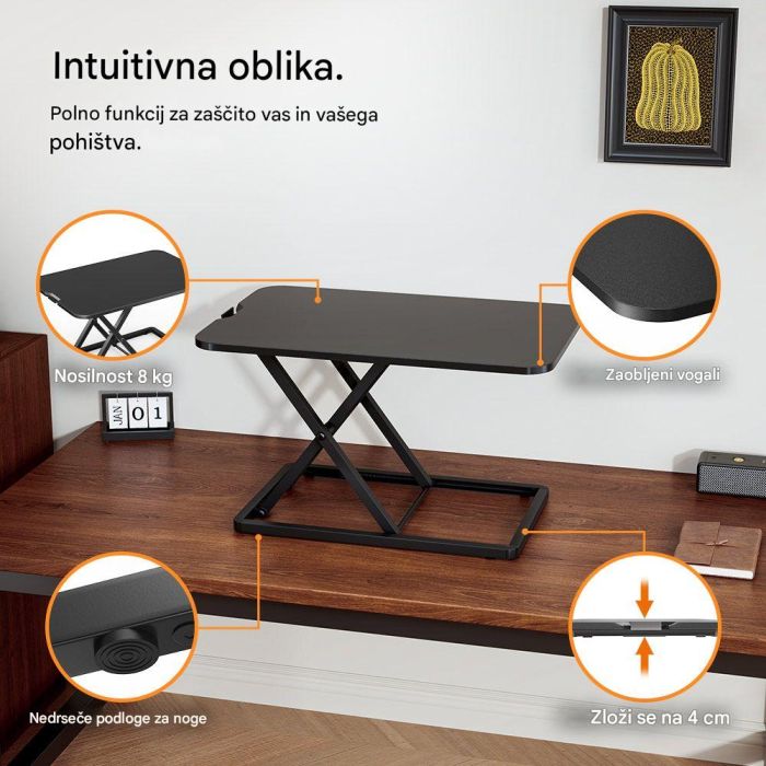 Nastavek VONHAUS Ultratanki (dimenzije 4–39 cm x 68 cm x 45 cm, materijal iverna plošča, teža 7,5 kg, nosilnost 8 kg)-3