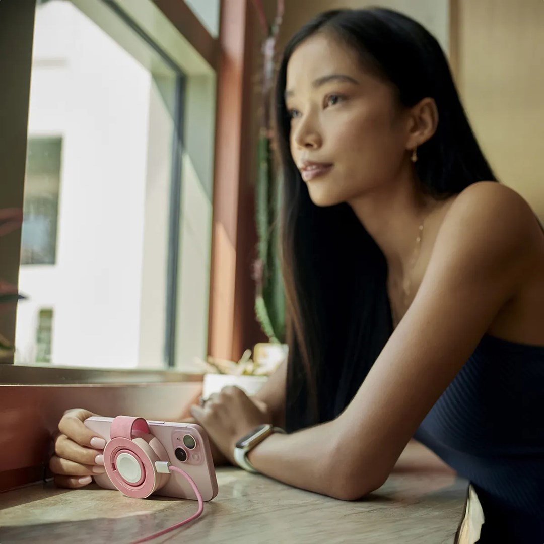 Bežični punjač TWELVESOUTH ButterFly SE 2-u-1 (MagSafe, za iPhone i Apple Watch, USB-C) Pink-7