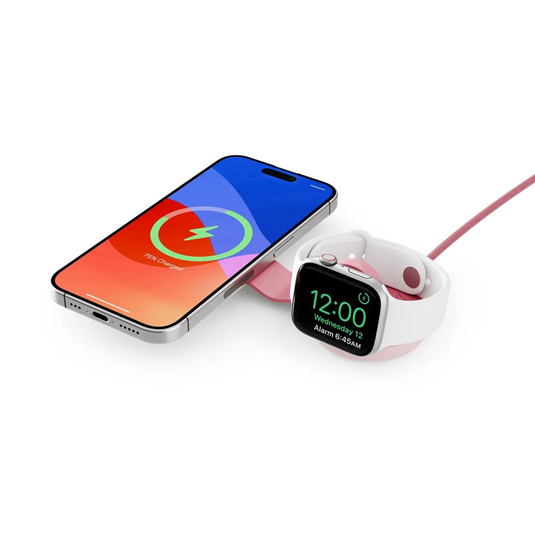 Bežični punjač TWELVESOUTH ButterFly SE 2-u-1 (MagSafe, za iPhone i Apple Watch, USB-C) Pink-12