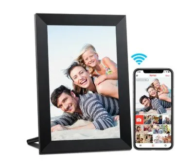 Digitalni okvir za slike AEEZO Portrait 10.1" WiFi (16GB, IPS zaslon, Frameo aplikacija) crni