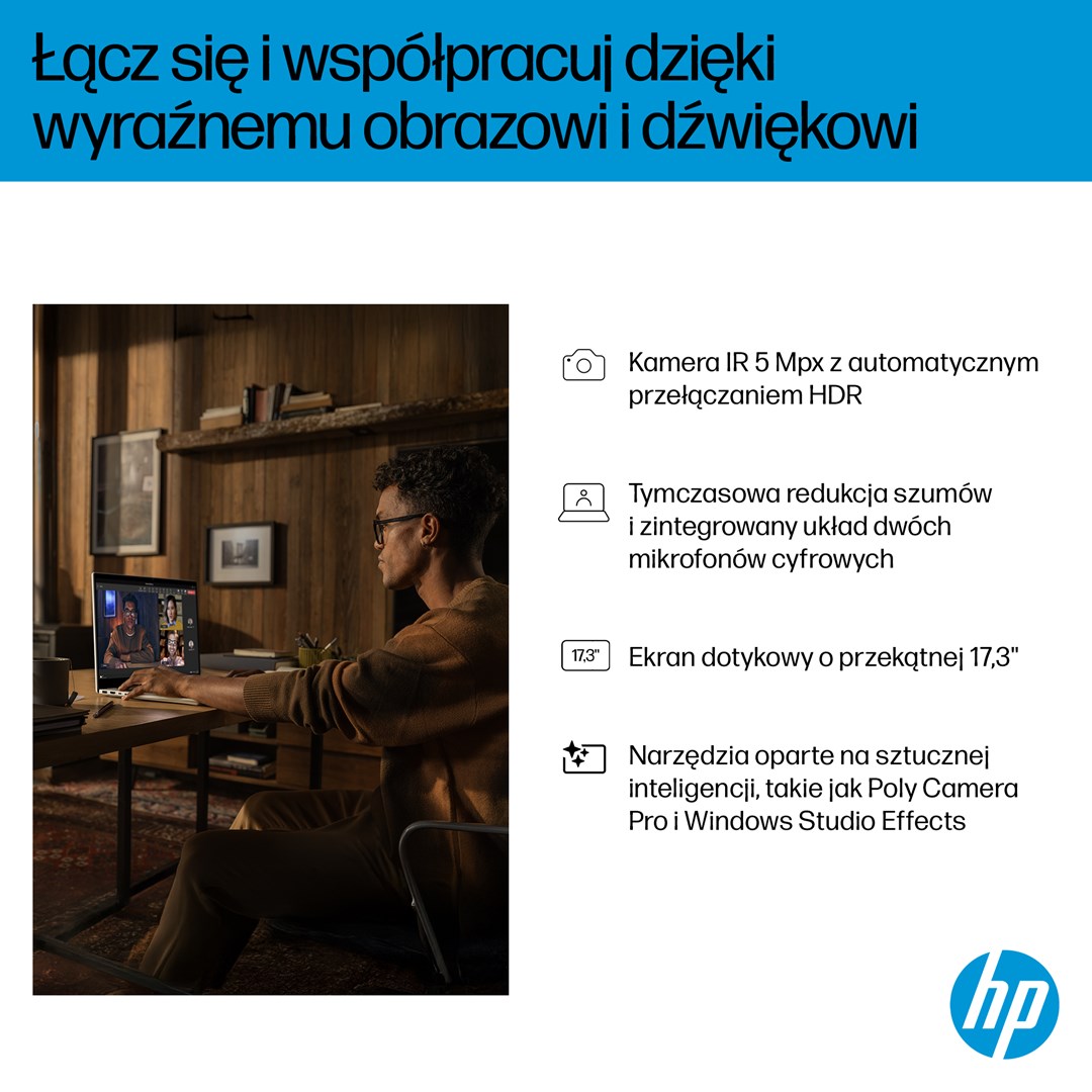 Laptop HP OMNIBOOK 7 17-DC0073CL (17.3"FHD, 32GB RAM, 1TB SSD, GeForce RTX 4050 6GB, Win11, srebrna) - KORIŠTENI jamstvo 6 mjeseci – internacionalna non HR tipkovnica-8