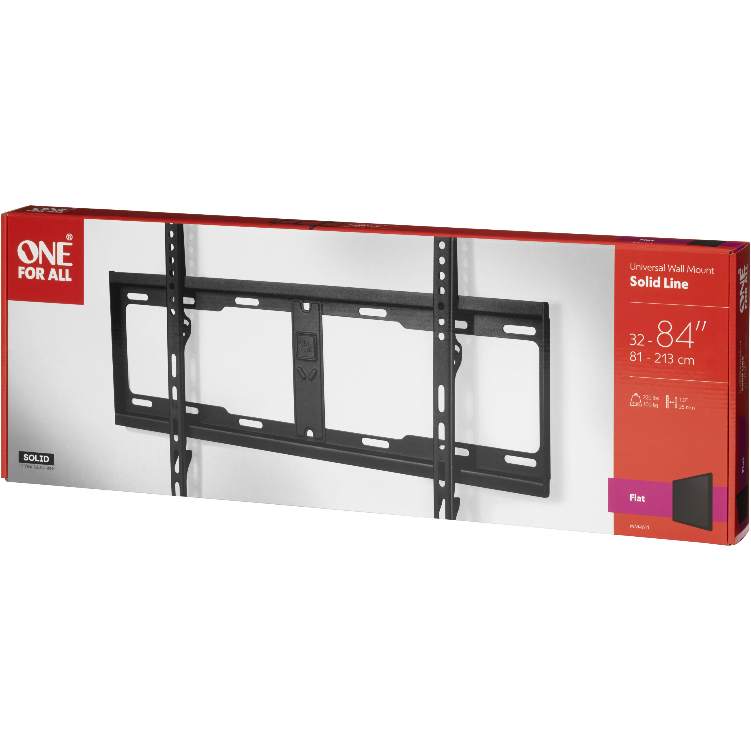 Držač za TV ONE FOR ALL WM4611 (ultraflak, crna boja)-2