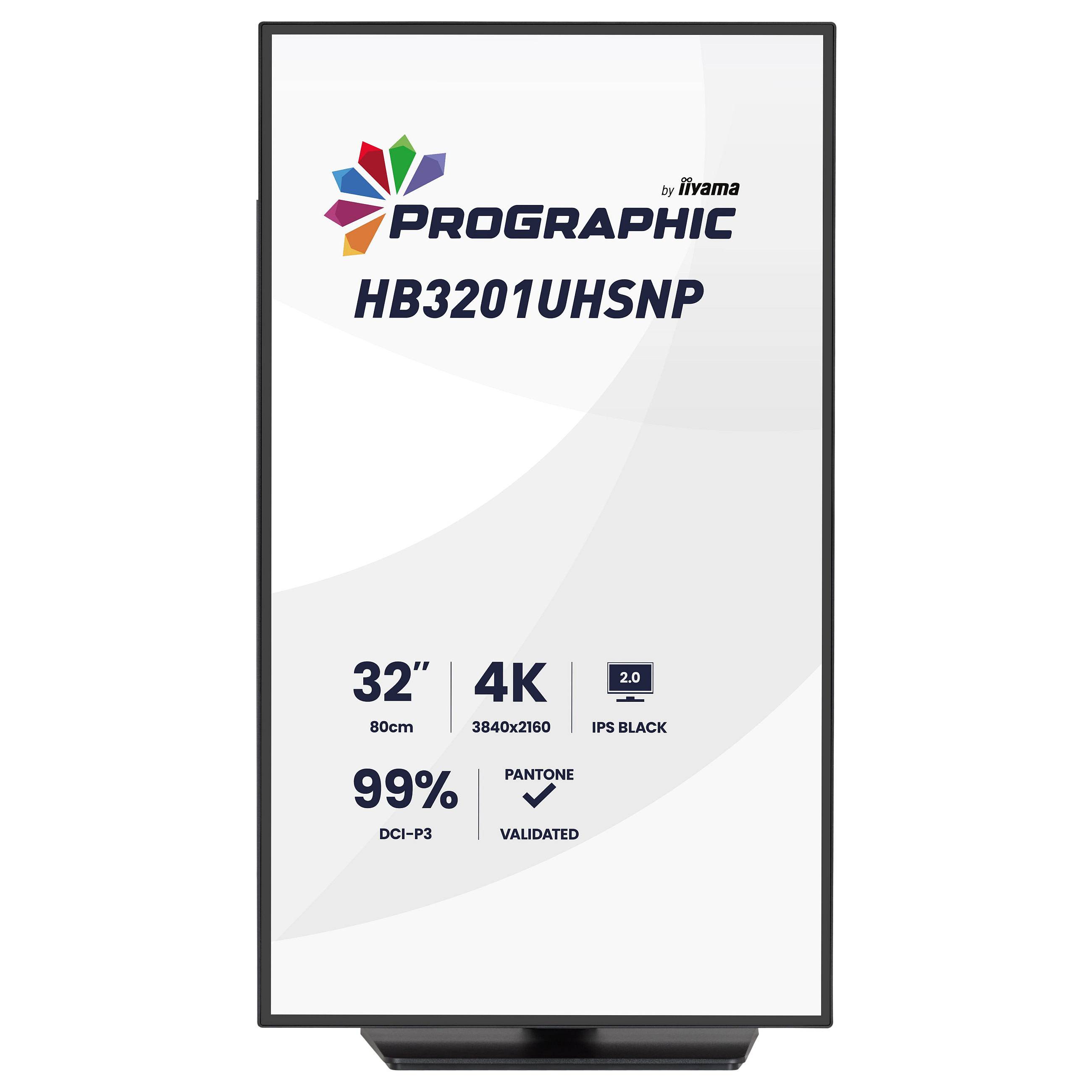 Monitor IIYAMA ProGraphic HB3201UHSNP-B1 80,0 cm/31,5" (3840x2160) IPS 4 ms 60 Hz USB-C HDMI DP RJ45 KVM VESA Crna-1