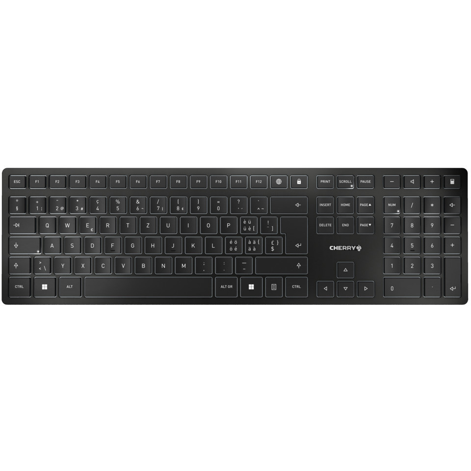 Tipkovnica CHERRY KW 9100 SLIM [CH] crna boja – internacionalna non HR tipkovnica-0