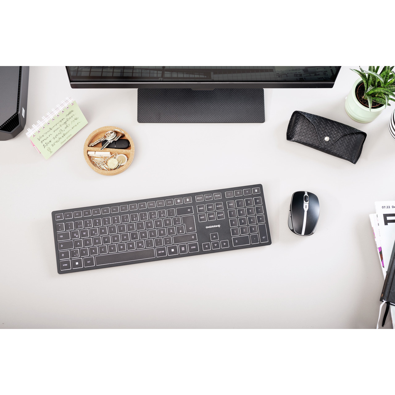 Tipkovnica CHERRY KW 9100 SLIM [CH] crna boja – internacionalna non HR tipkovnica-3
