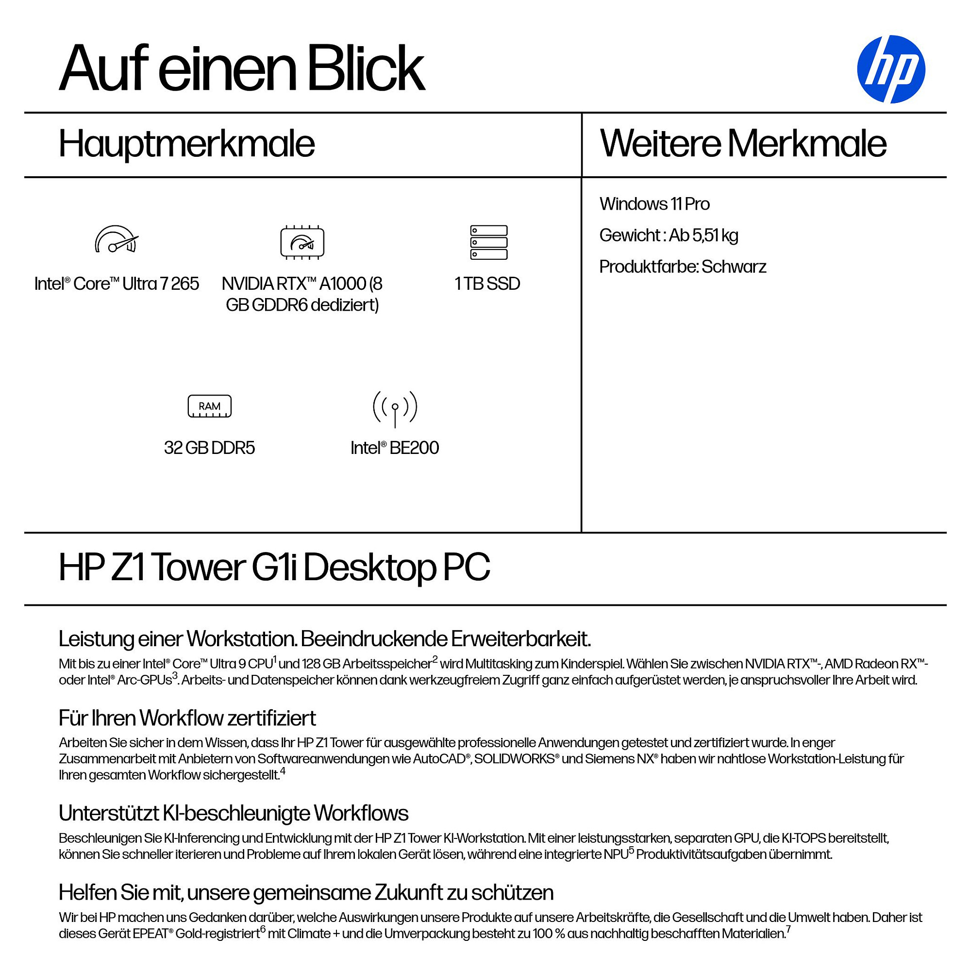 Laptop HP Z1 TWR G1i Ultra7 265 vPro (15.6" ekran, 1920x1080, Intel Core i7, 32GB RAM, 1TB SSD, Windows 11 Pro, hrvatska tipkovnica, crna boja)-10