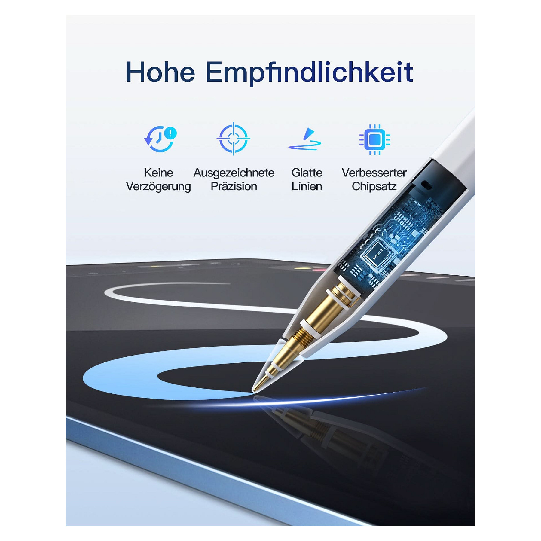 Stylus olovka INATECK za iPad Pro/Mini/6-10 bijela boja-4