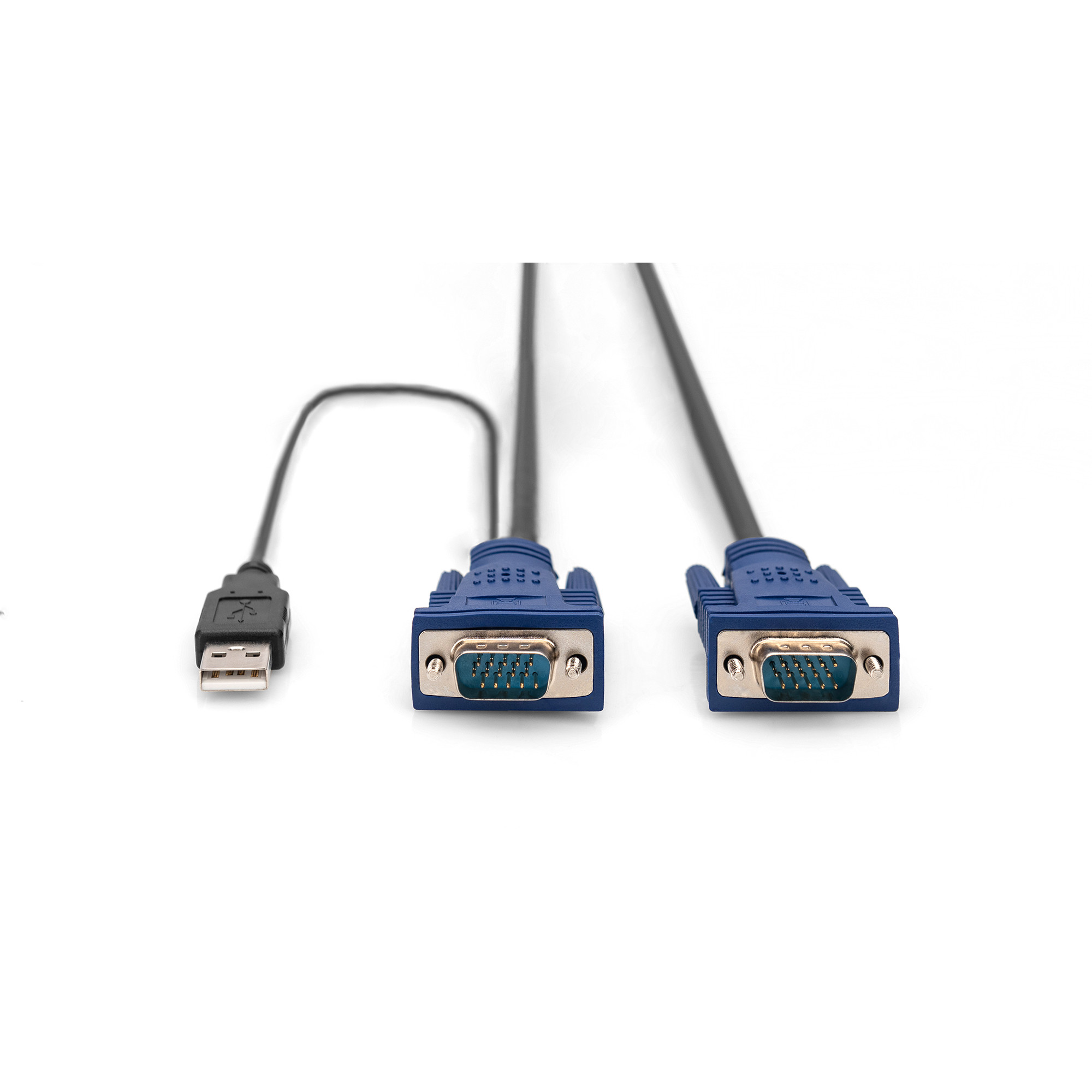 Kabel KVM DIGITUS KVM Kabel-Satz VGA PS/2-Mouse PS/2-Keyboard USB HD DB15/M 5 M crna boja-1