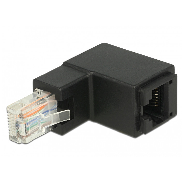 Adapter DELOCK Netzwerkadapter - RJ-45 (M) gewinkelt bis RJ-45 (W)