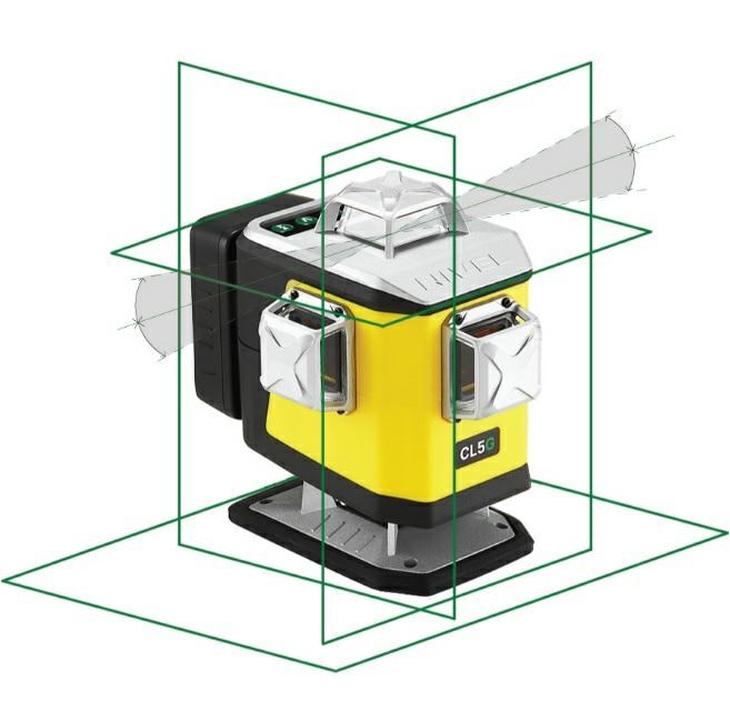 Križni linijski laser NIVEL SYSTEM CL5G, zelena zraka, 5 točaka-0