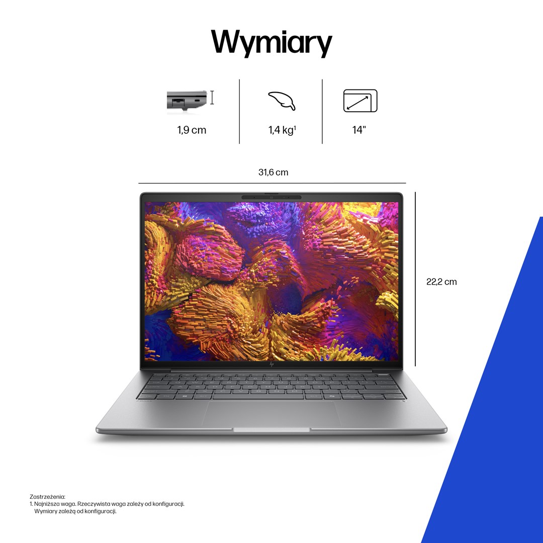 Laptop HP ZBook 8 G1ak Copilot+ PC (14" WUXGA, AMD Ryzen AI 7 PRO 350, 32 GB RAM, 1 TB SSD, Wi-Fi 7, Windows 11 Pro, srebrna) – internacionalna non HR tipkovnica-5