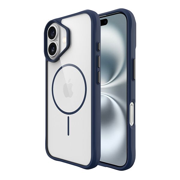 Maska MAX MOBILE MM TPU IPHONE 17 - DROP-PROOF COMBAT X crna-plava MagSafe slim