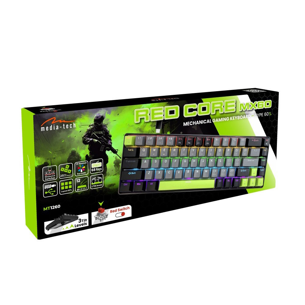 Mehanička tipkovnica MEDIA TECH RED CORE MX60 MT1260 – internacionalna non HR tipkovnica-10