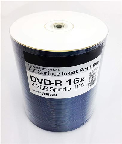 Optički medij TRAXDATA DVD-R 16X Spindle 100 bijeli full printable-0