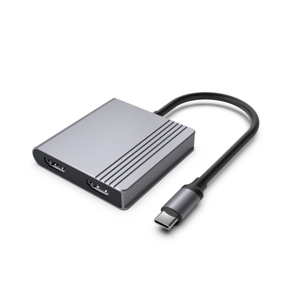 USB-C 3-u-1 multiport adapter GEMBIRD A-CM-HDMIF-02-SG (HDMI 4K, USB 3.0, USB-C PD 60W)-0